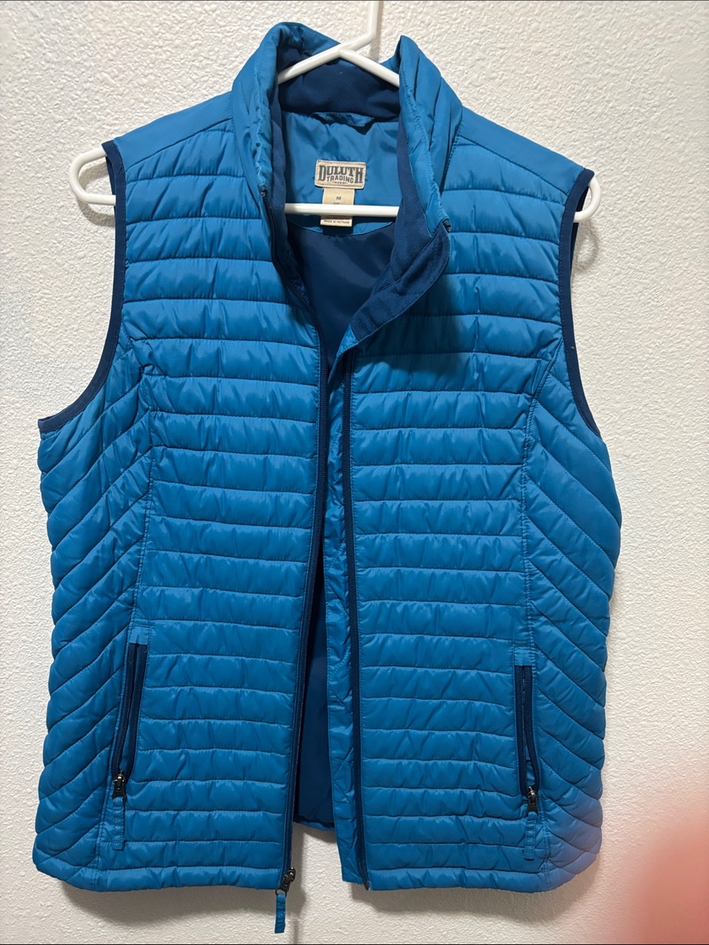 Duluth Trading Co Blue Quilted Lightweight Vest